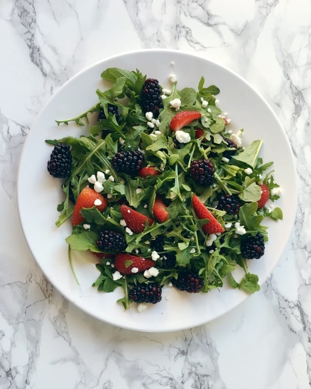 berry salad - strawberry salad - blackberry salad - berries - summer salad