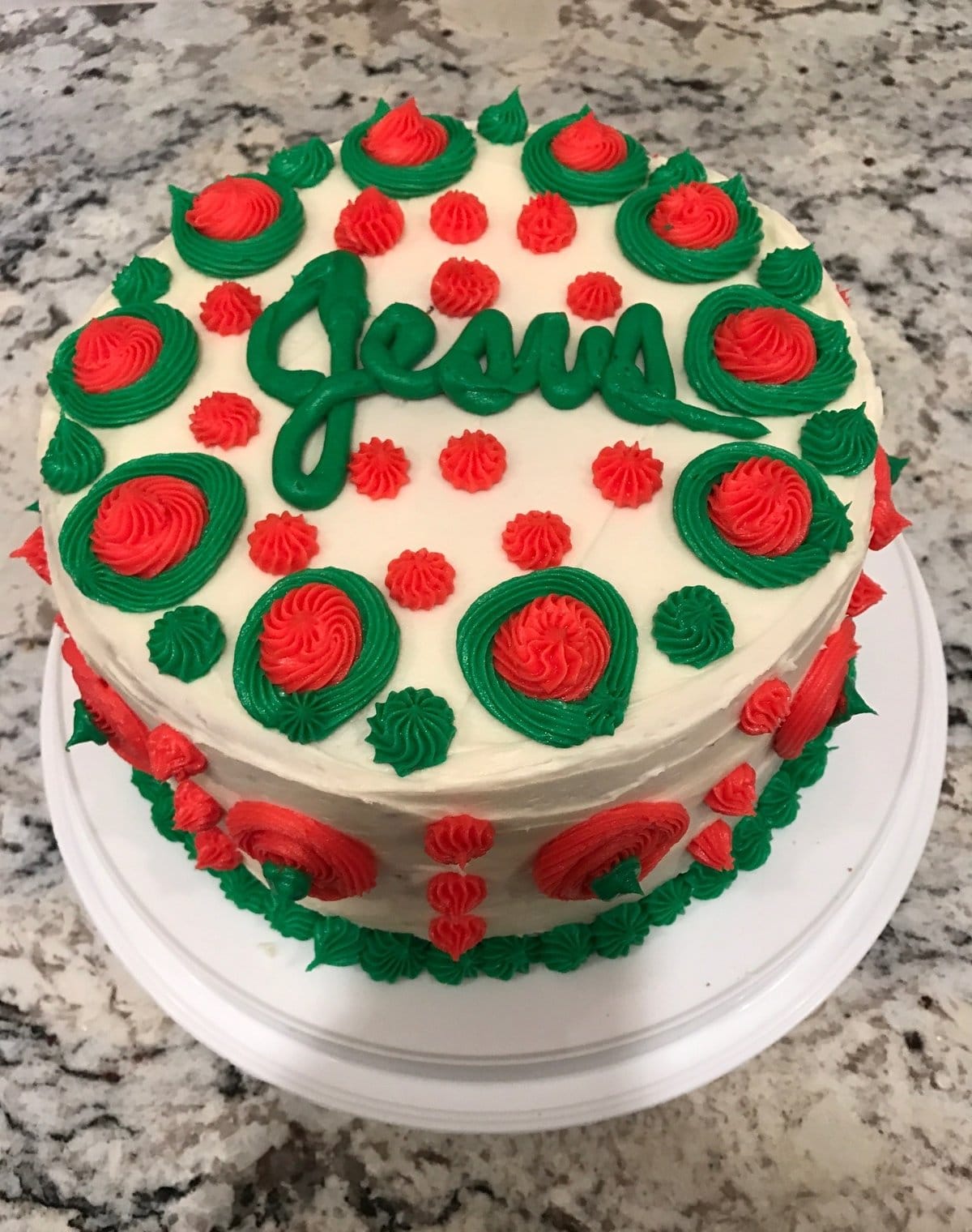 decorated birthday cake for jesus