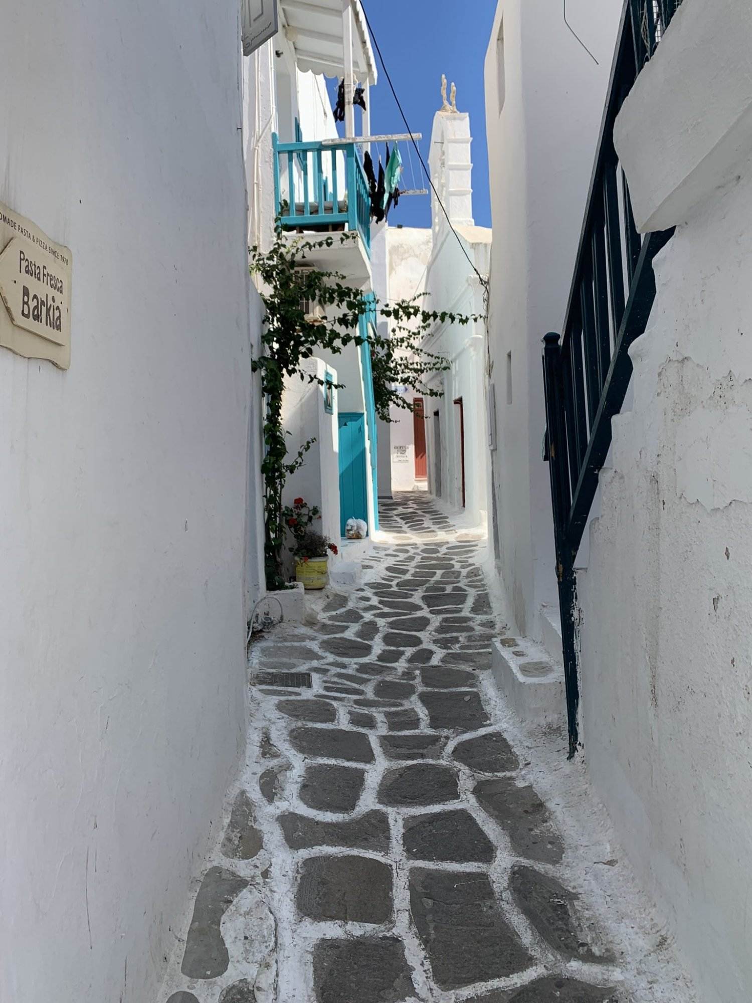 a side street in mykonos greece