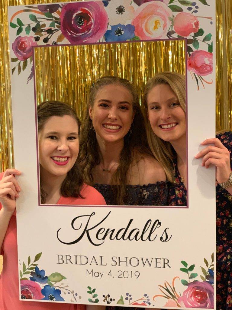 bridal shower photo frame