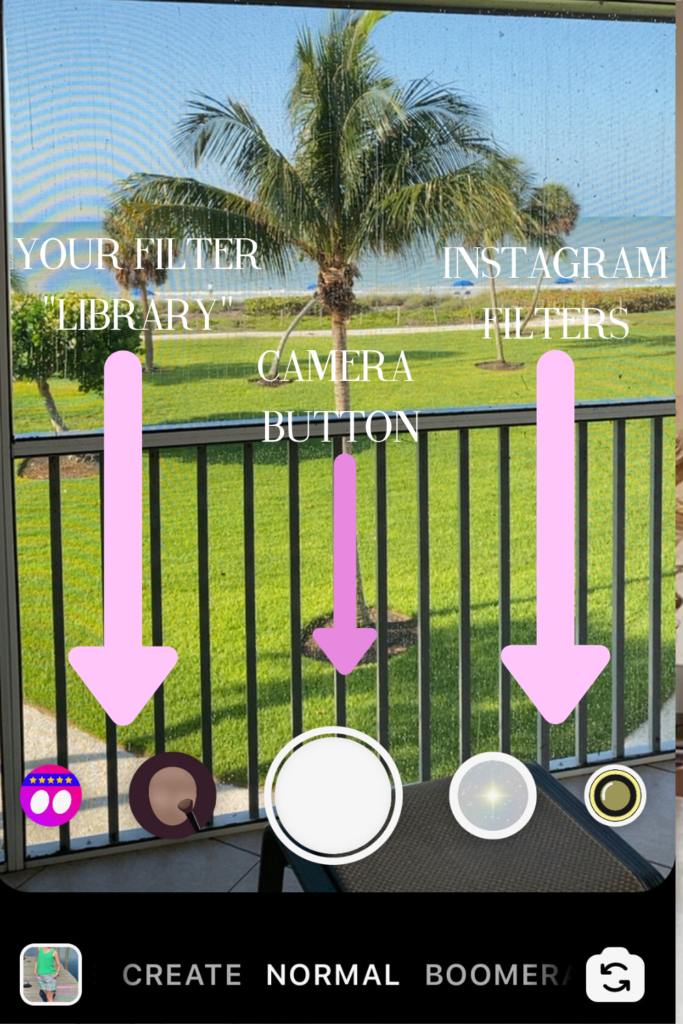 Screenshot of Instastory camera 