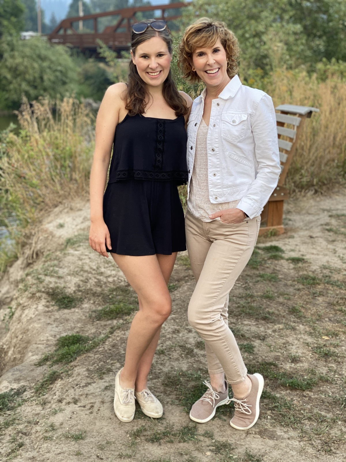 woman and daughter on a walk