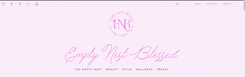 Header of new empty nest blessed website