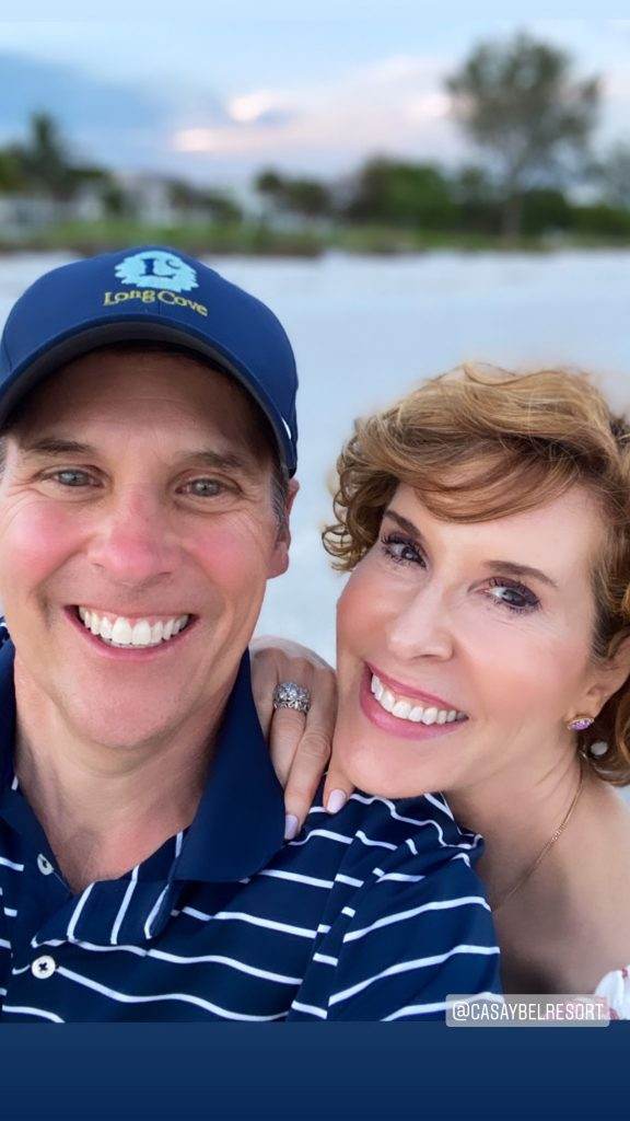 couple at sunset on the beach