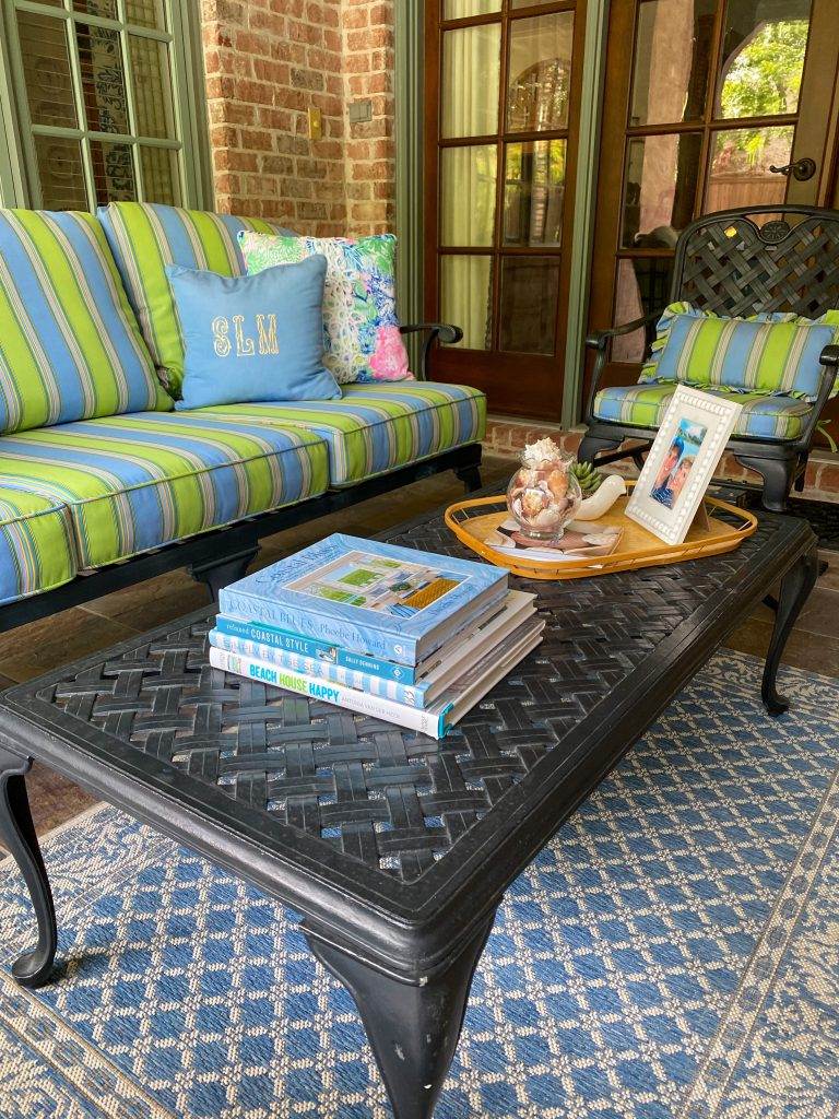 colorful back patio