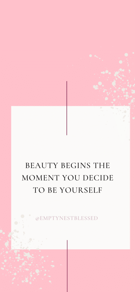 Aesthetic pink iPhone wallpaper with quote about beauty