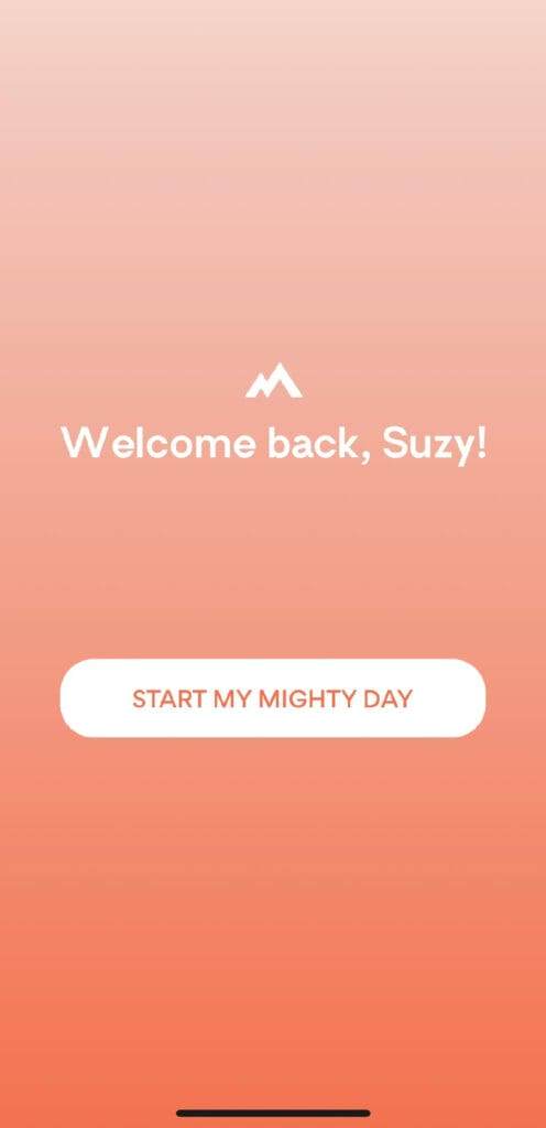 screenshot of a new mighty day