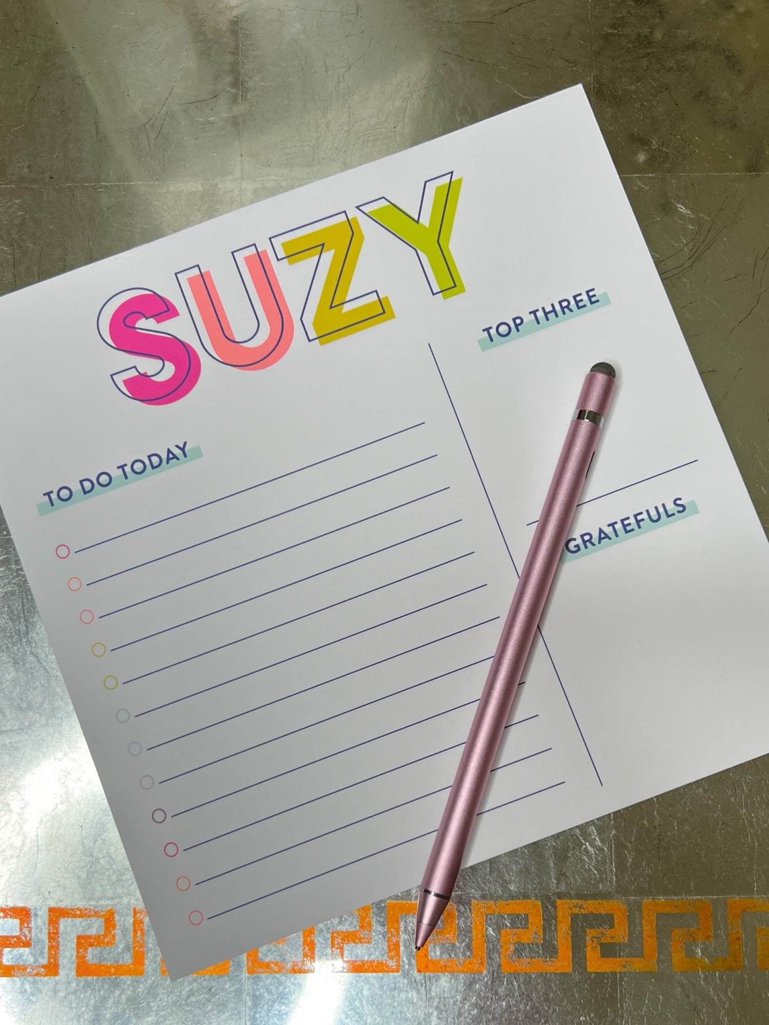 personalized to do list from joy creative shop