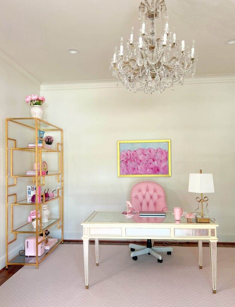 girly home office decor