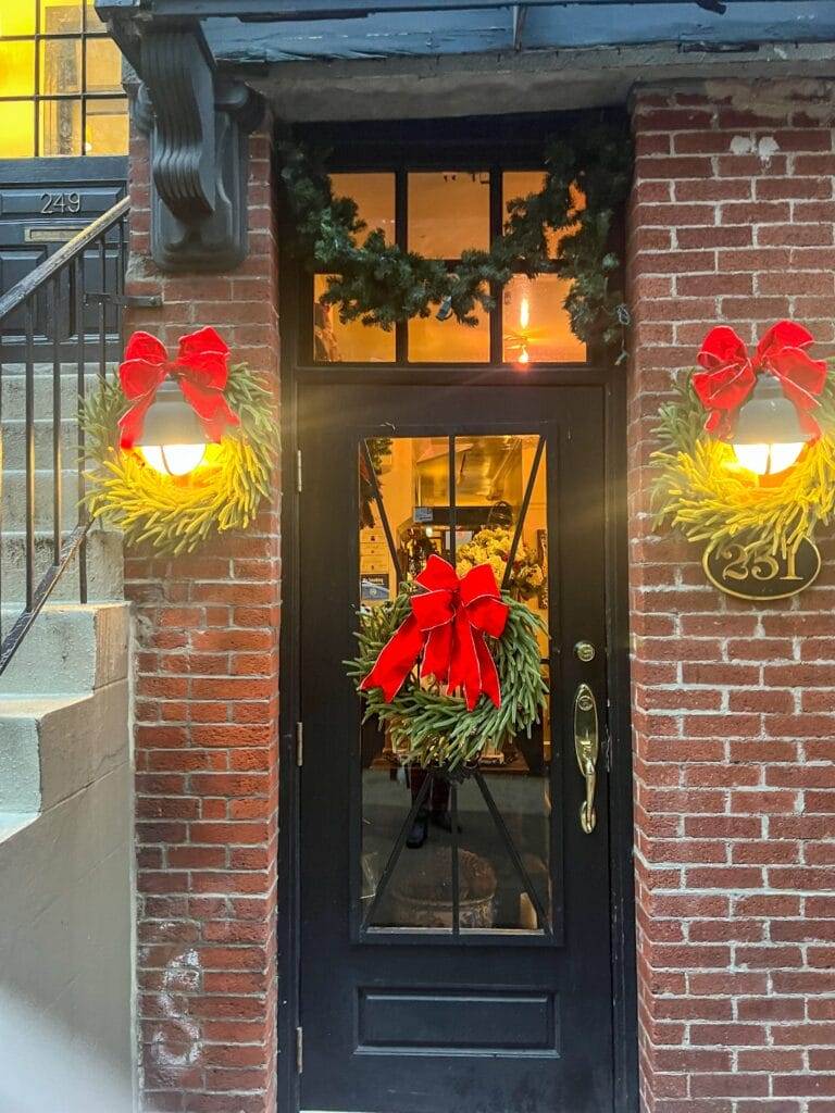 front door of king's carriage house tea room in nyc