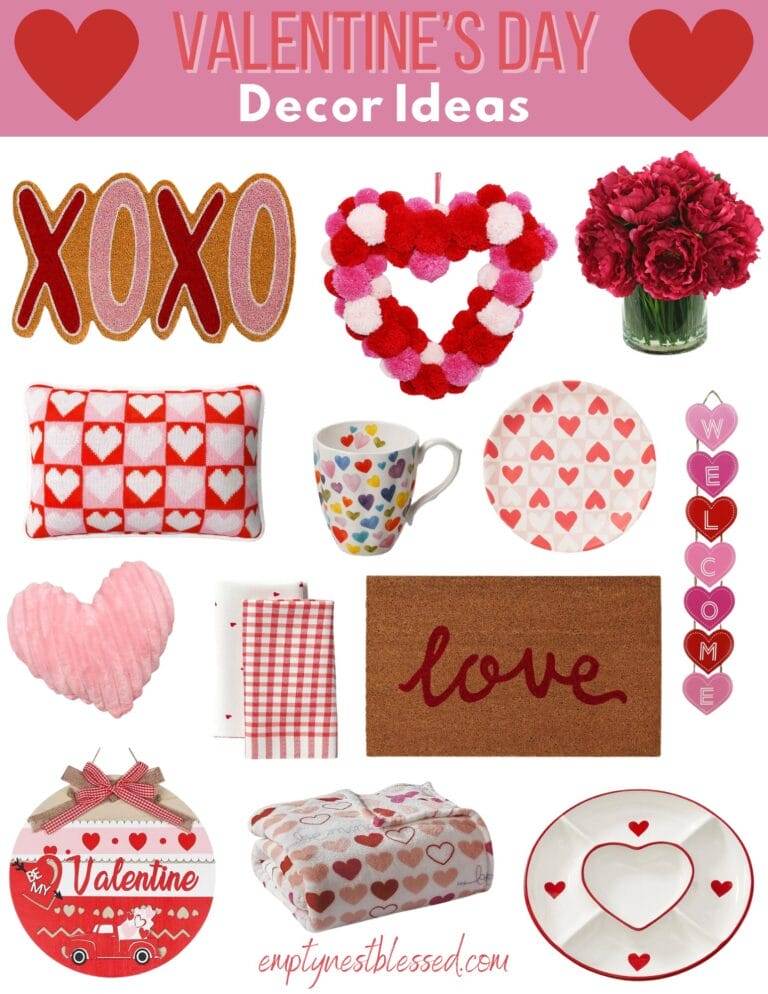 collage of favorite valentine's day decor