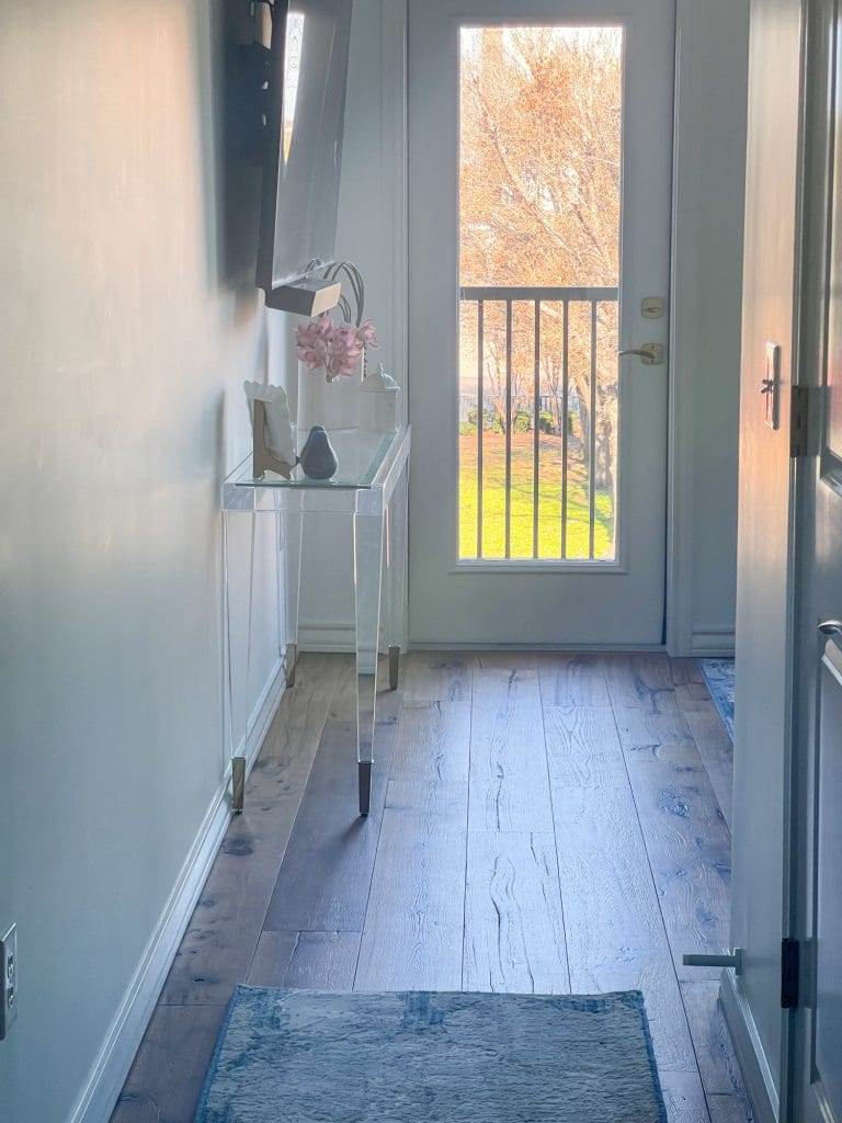 hallway in waco loft after remodel