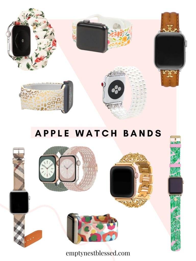 Collage of apple watch bands