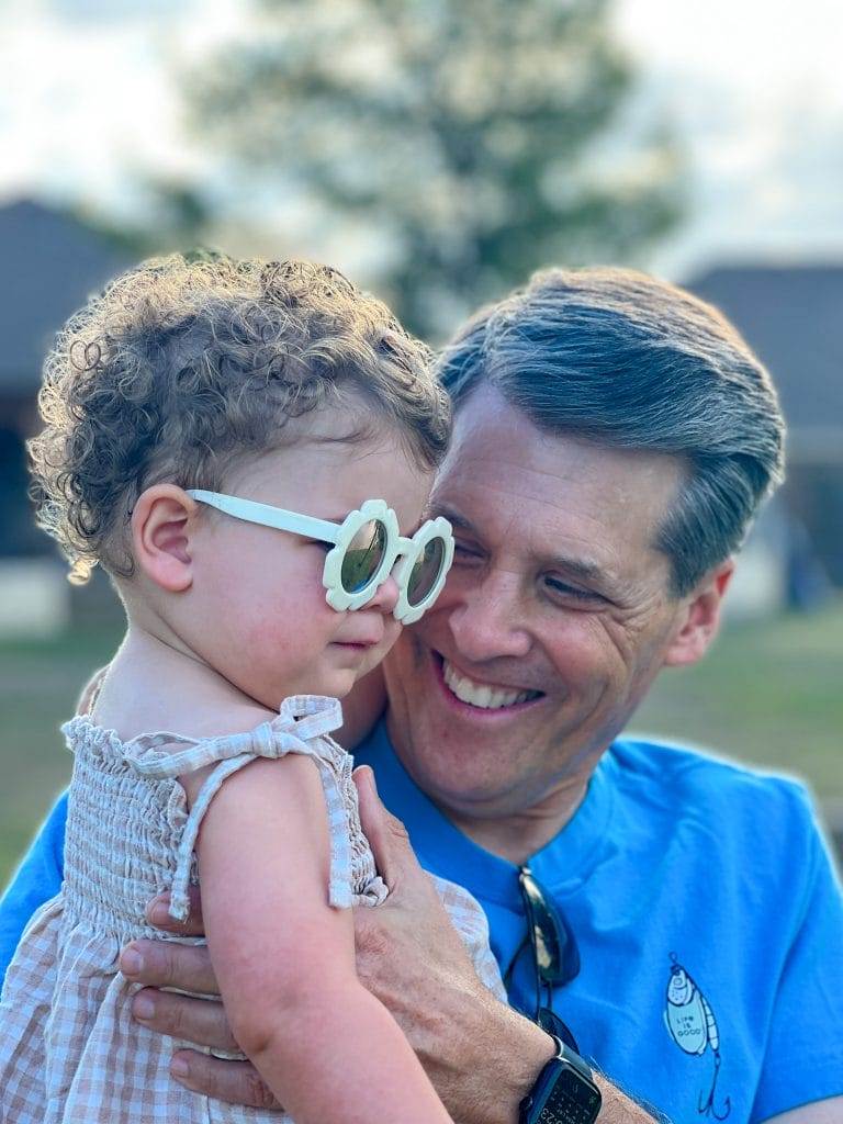 man holding grandbaby