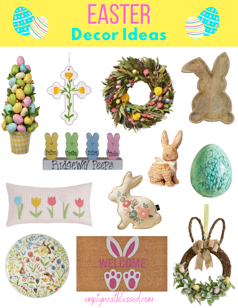 collage of easter decor ideas