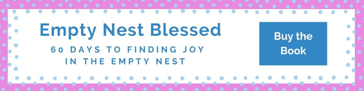 banner that reads Empty Nest Blessed 60 days to finding joy in the empty nest buy the book
