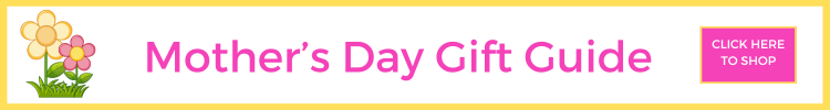 banner that reads mother's day gift guide click here to shop